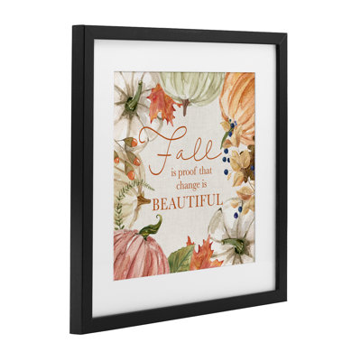 Seasonal Change Is Beautiful Framed Print Under Glass, design by Livi Finn