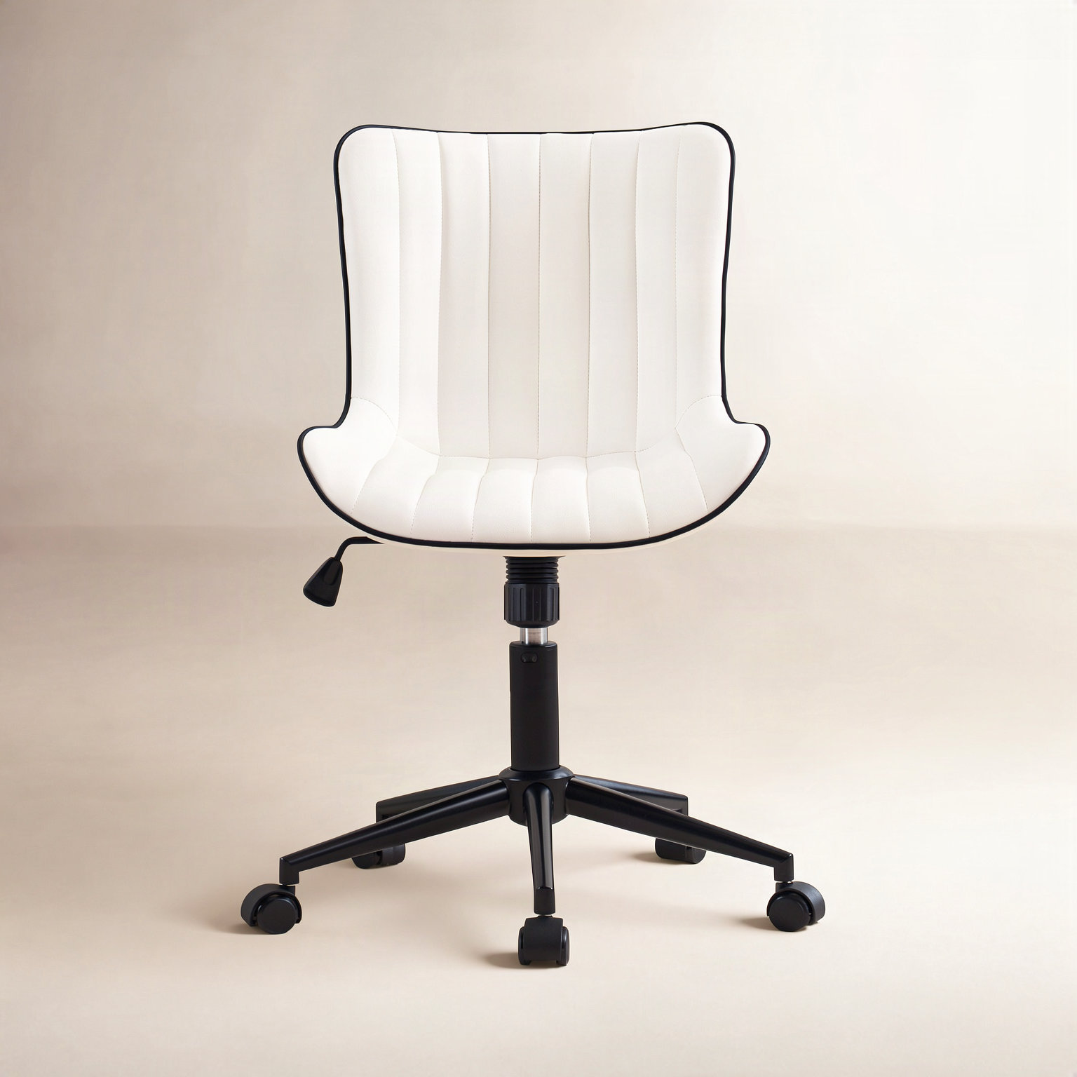 Brionni Leather Office Chair, White Performance Faux Leather