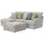Youngblood - Méridienne 2 pièces avec siège à ressorts confortables, repose-pieds cocktail de 41 po et 6 coussins décoratifs inclus-832948689