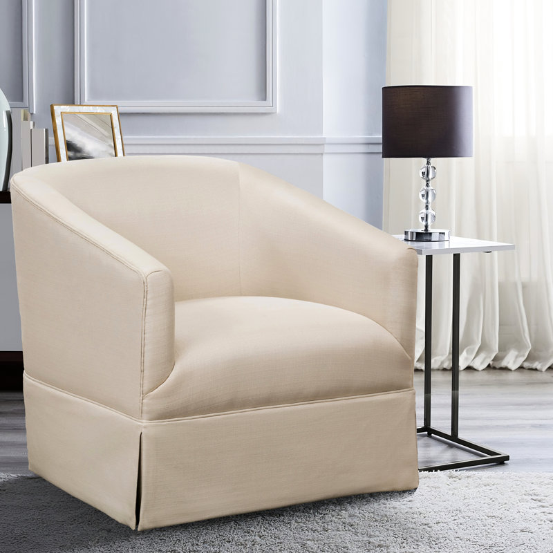 Chaise pivotante à jupe en lin Earl
