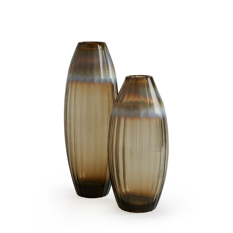 Pietro Handmade Glass Table Vase, 13" H x 5" W x 5" D