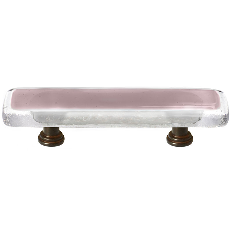 Poignée barre 3 po d'un centre à l'autre, Nickel satiné, Mauve