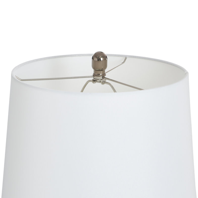 Lampe de table torsadée en verre côtelé Linden avec port de chargement USB