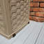 Samuel Alexander 116cm W Plastic Lockable Deck Box with Wheels in Brown