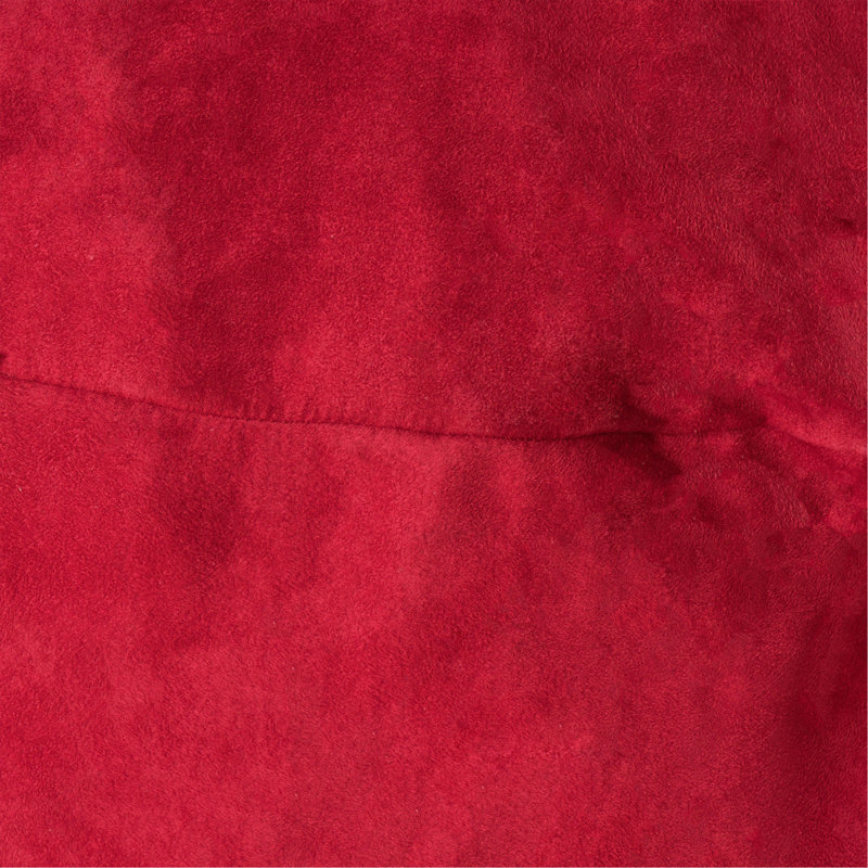 Michael 4 Foot Cylindrical Suede Bean Bag, Red Polyester