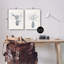 Ensemble de 2 vases rayés à motif floral sur toile par Yuyu Pont-1231483472