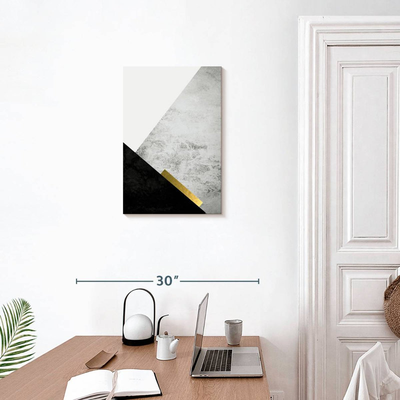 Avery, noir, gris, or, montagnes II, H 24 po x l 16 po