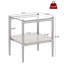 Ensemble de 2 tables de bout rectangulaires, plateau de table en verre trempé avec panneau de fibres à densité moyenne