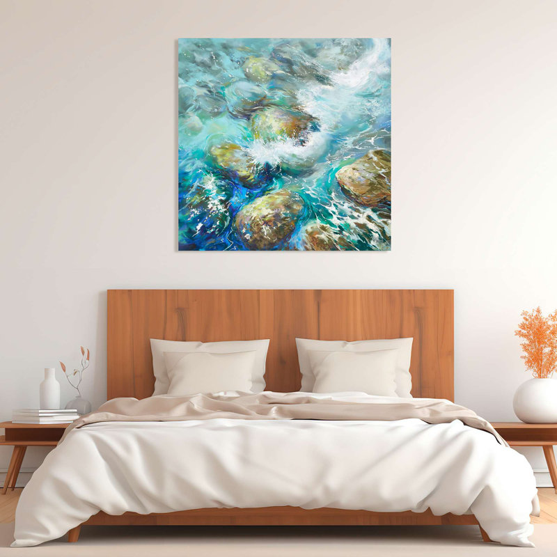 Painting: Jewels of the Sea 1 Piece Wrapped Canvas Wall Art, 50cm H x 50cm W