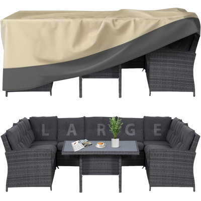 Patio Furniture Covers Waterproof Heavy Duty, 110"x84"x28" Large Outdoor Dining Table and Chair Covers