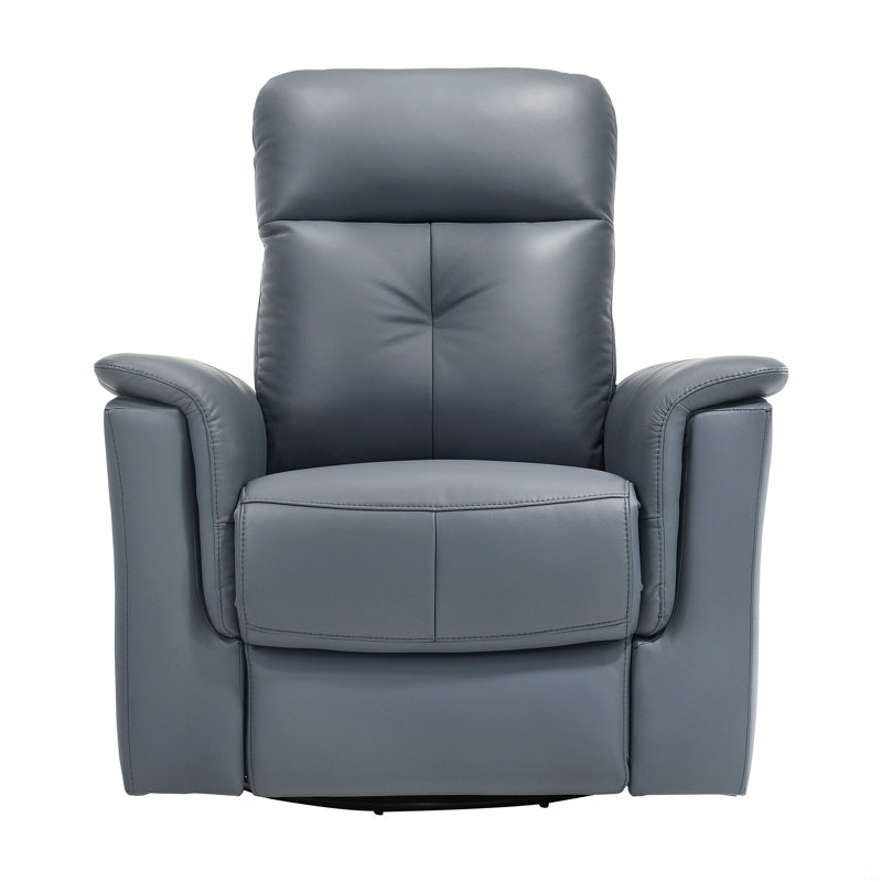 Fauteuil inclinable et pivotant en cuir, Grey