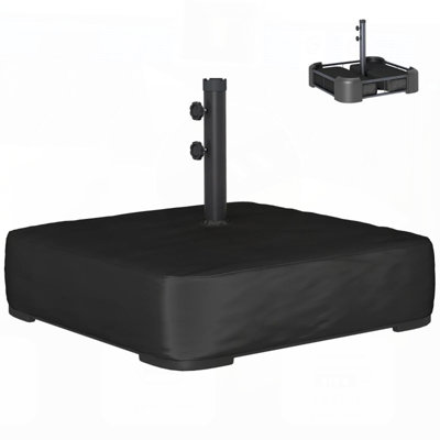 Base de parasol de patio robuste avec conception remplissable pour une stabilité et une polyvalence maximales à l'extérieur