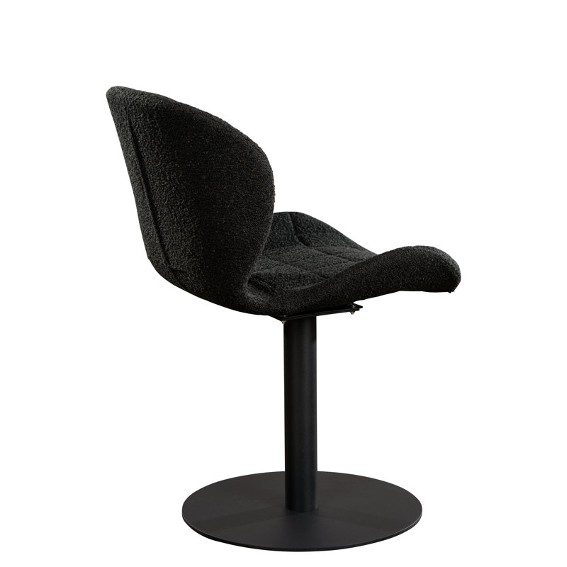 Corrales Cady Swivel Adjustable Height Bar Stool – Modern Weaved Back Design with Adjustable Seat, Black