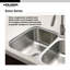 Évier de cuisine encastré à double cuve l 32,19 po x l 70/30 20,5 po Eston