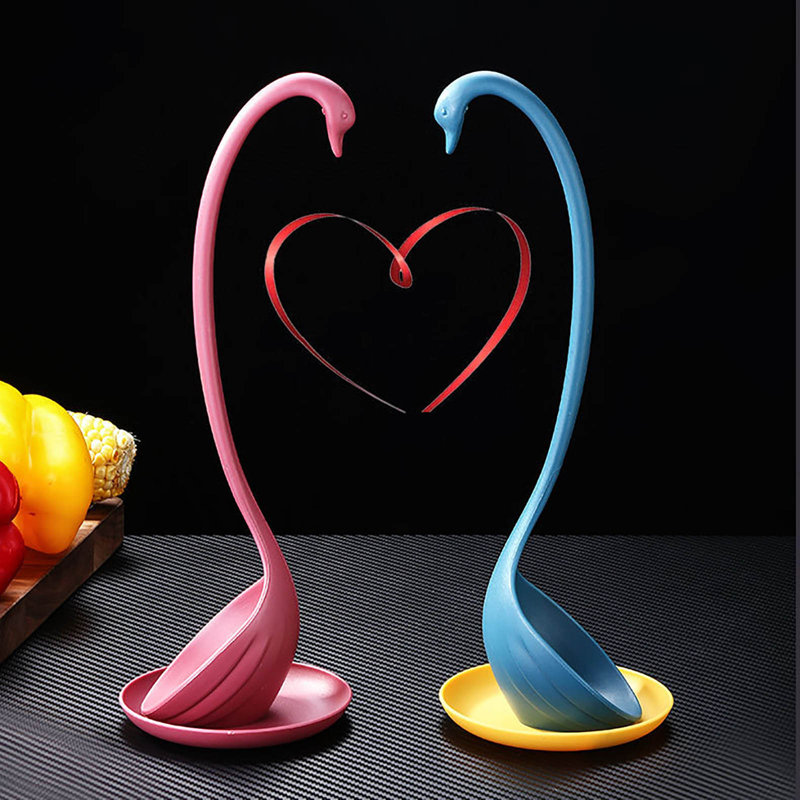 Vertical Soup Spoon With Tray, Pink