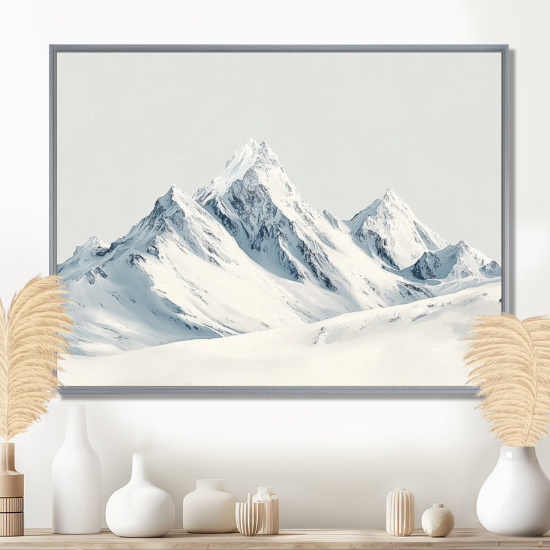 Gerarda - Landscapes Wall Art, H 16 po x l 32 po, Picture Framed, Argent argent