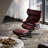 Genuine Leather Reclining Swivel Chair with Adjustable Headrest and Ottoman for Living Room, Executive Office, Bedroom,Study. Real Leather Luxury Recliner for Reading and Relax (Red)-402504342