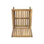 Chaise berçante d'extérieur avec structure en bois et texture douce et apaisante