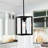 Ezechias 1 - Light Matte Black Square/Rectangle Pendant