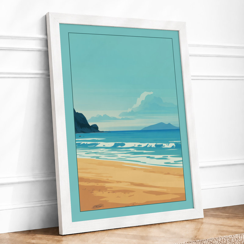 Horizon Coastal - Framed Print, A1 - 84.1 x 59.4 cm, White
