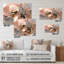 Art mural liquide, spirales abstraites or et rose-731119236