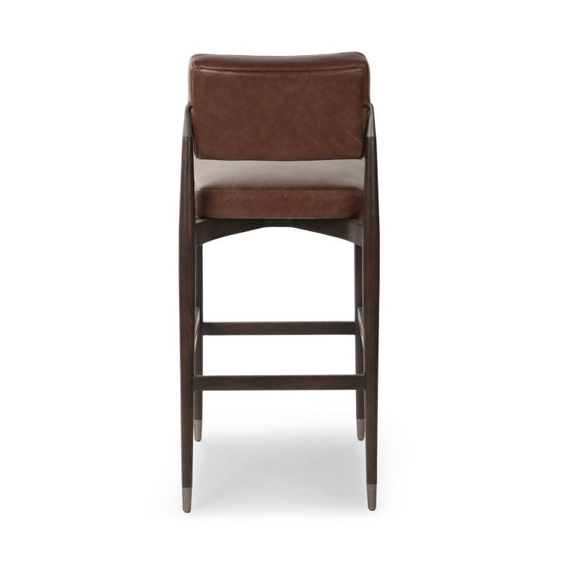 Anton Stool-Havana Brown-Bar, Bar Stool (31" Seat Height), Cognac Genuine Leather