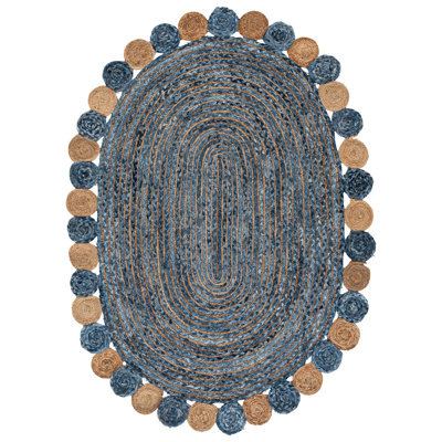 Cormier Hand Woven Jute, Cotton Abstract Rug