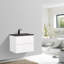 Nerti 24 po L x 19 po P 2 tiroirs Meuble-lavabo avec évier simple et Comptoir en Quartz noir-1441215242