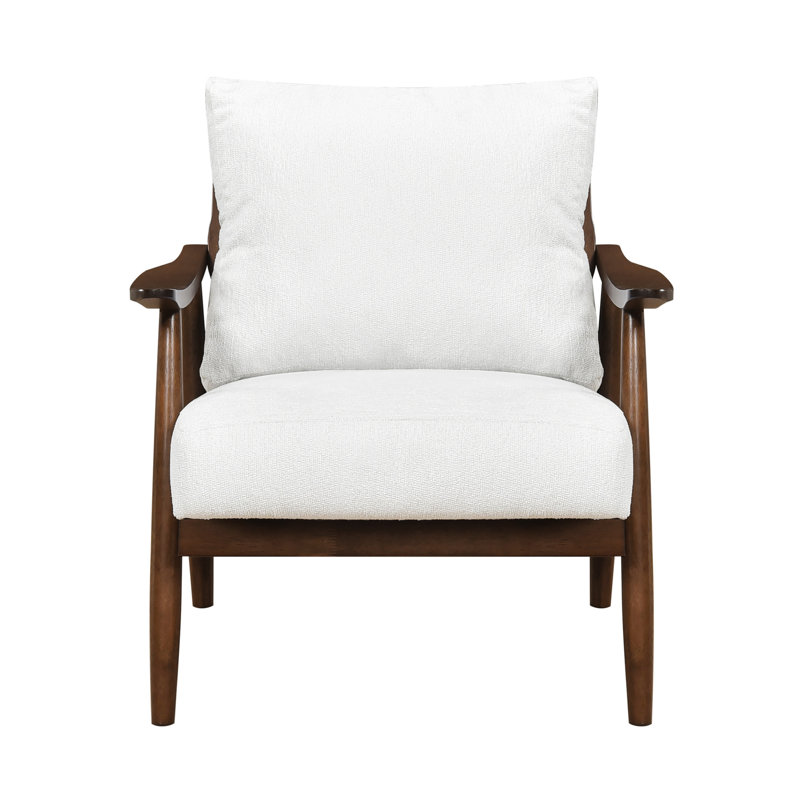 Chaise d'appoint en bois massif de couleur beige, 100% tissu moderne, base beige, assise de 20 po de profondeur