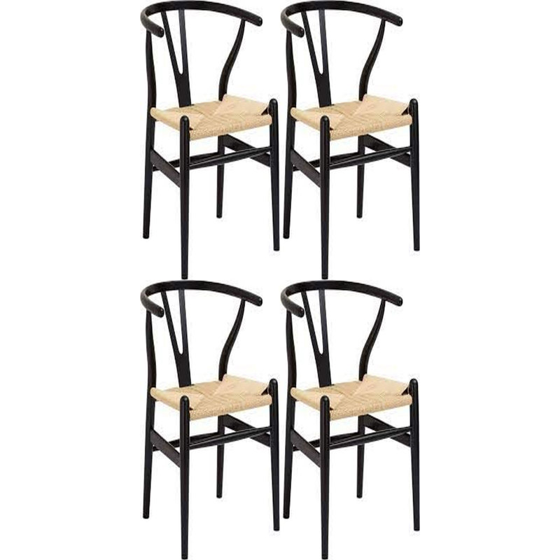 Chaise avec accoudoirs en bois massif