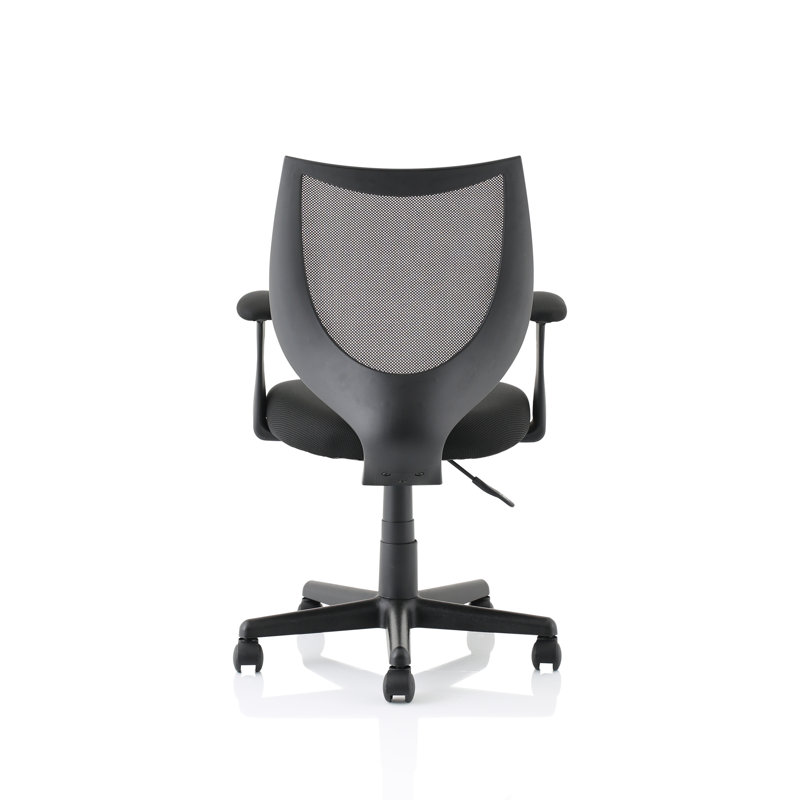 Polyester Blend Office Chair, Black