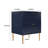 24.4" Tall 2-Drawer High Gloss Nightstand-2111079106