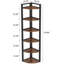 Étagère de coin 70,87 "de hauteur à 6 niveaux brun rustique pour le salon et le bureau-564856092