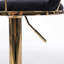 Ensemble de 2 tabourets de bar, avec repose-pieds chromé et base pivotante réglable en hauteur-1372934370