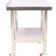 Table de travail en acier inoxydable d'une capacité de charge de 440 x 24 x 35 1/2 po avec dosseret, tablette inférieure réglable et 4 pour la cuisine de l'hôtel-388868833