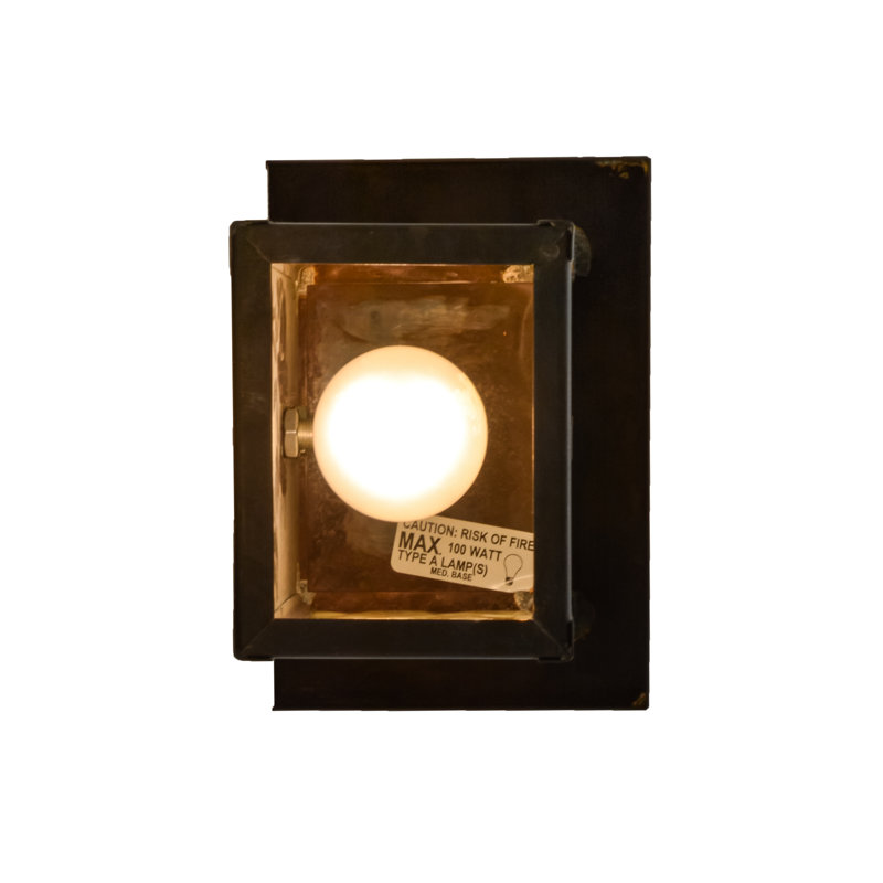 Hyde Park T Mission - Light Outdoor Wall Lantern, 6.5" H x 6.5" W x 4.5" D