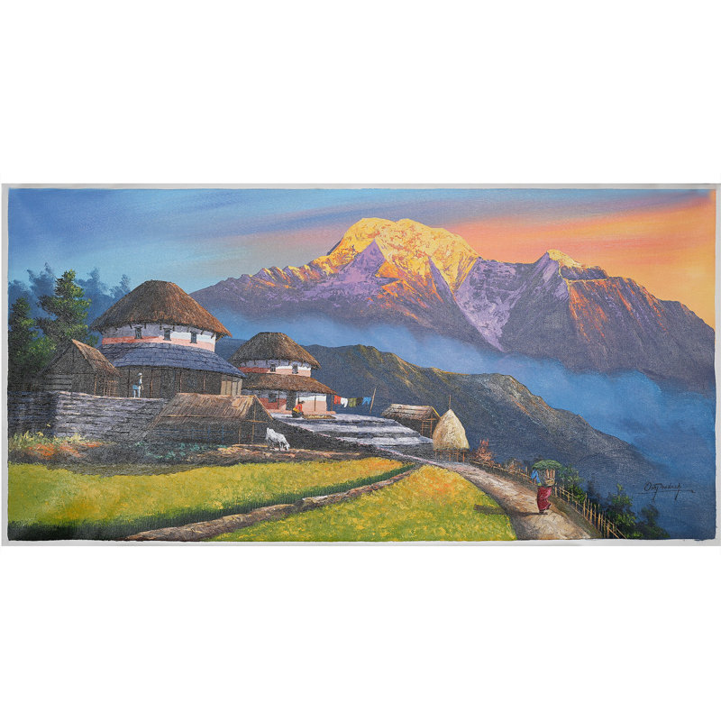 Dhaulagiri Mountain Nature, peinture | Huile sur toile