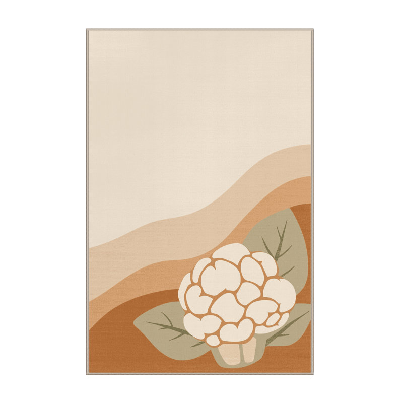 Tapis beige lavable à la machine Wilkerson, 5 x 7