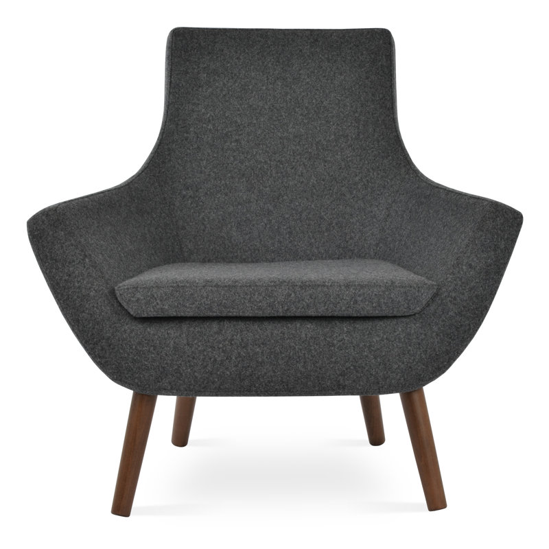 Lakewood Upholstered Armchair, Dark Gray