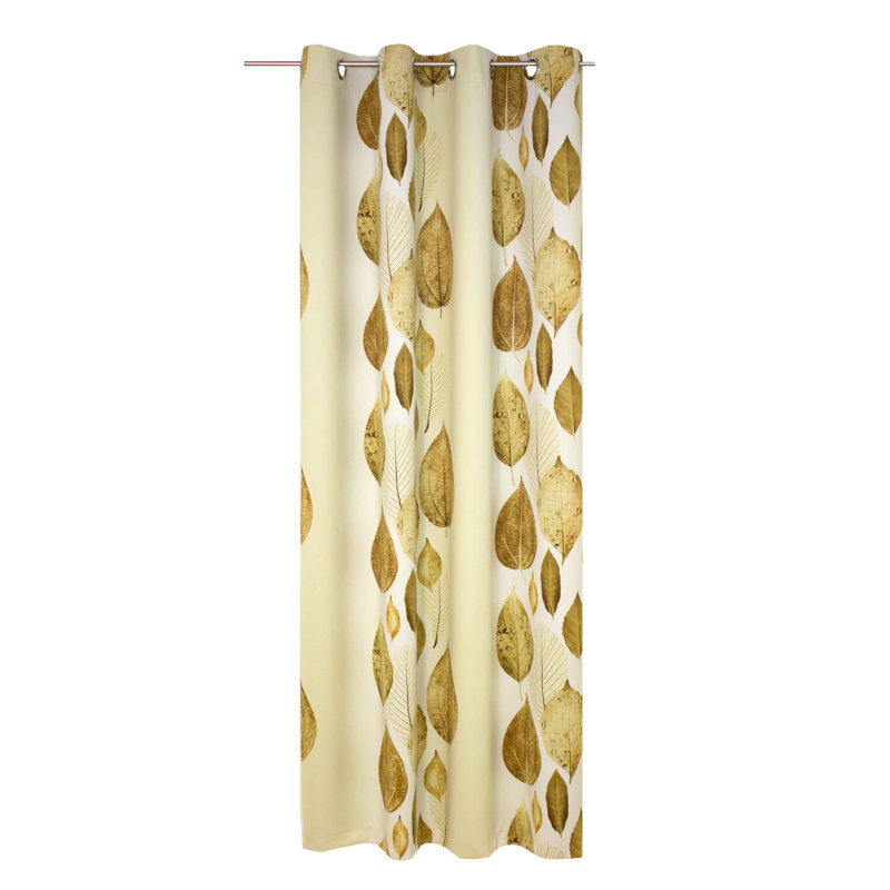 Rajesh Curtain Panel Panel, 220cm H x 145cm W, Brown