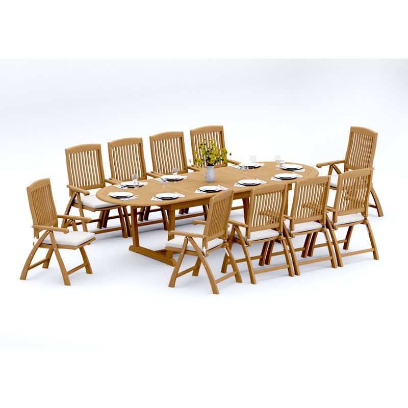 Marley Outdoor - Piece Teak Dining Set, 10