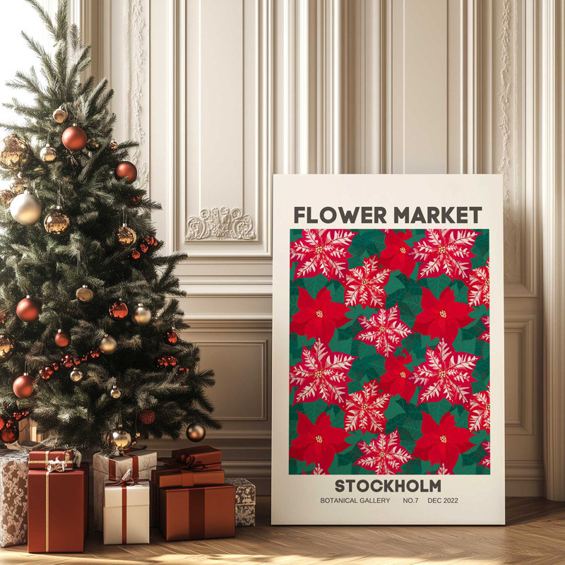 «Holiday Flower Market I», reproduction sur toile, H 18 po x l 12 po, Toile tendue