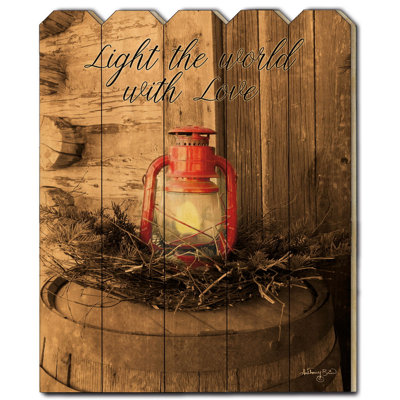 'Light the World' Print on Wood