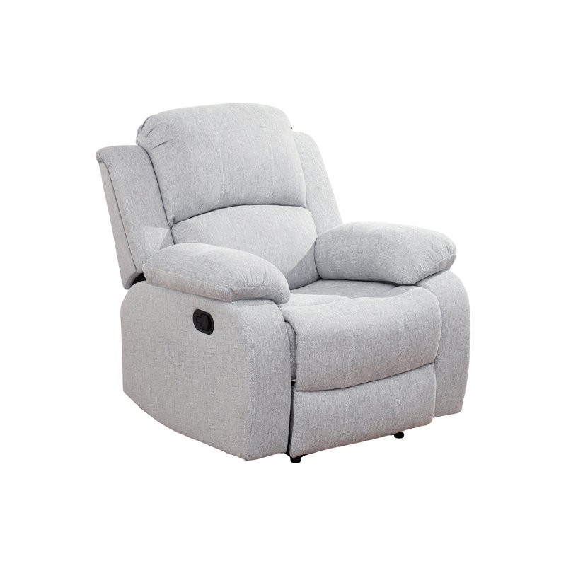 Kaelana 38.5" Wide Standard Recliner, White Linen Blend