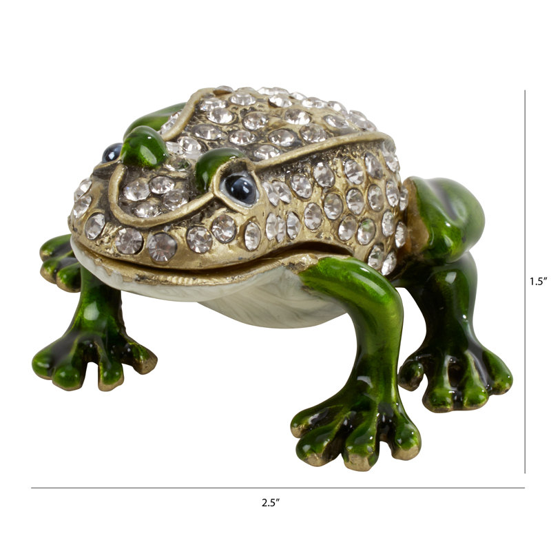 Boîte à bijoux grenouille figurine