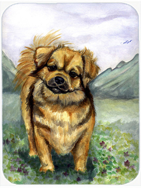 Caroline's Treasures Tibetan Spaniel Glass Cutting Board