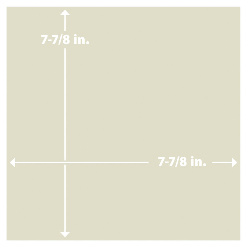 Monocolor 7-7/8 In. X 7-7/8 In. Ceramic Floor And Wall Tile, Beige