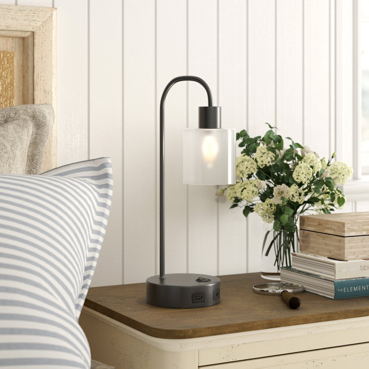 Lampe de chevet avec port USB Touch Control Lampe de table pour chambre à  coucher en bois