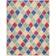 Tapis rouge / bleu / vert en laine / coton tissé à la main à plat à motif géométrique Rodgers-1392126445