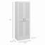 Armoire de rangement de 69 po de hauteur avec tablettes de rangement amovibles, armoire de rangement de style moderne avec portes à fermeture en douceur